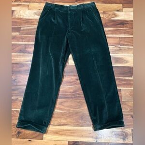 Men's Vintage Green Wide Wale Corduroy Pants Corbin Threads Green 38